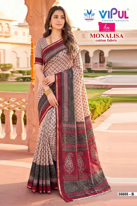 Monalisa 35688 A To F By Vipul Mal Cotton Printed Saree Wholesale Online